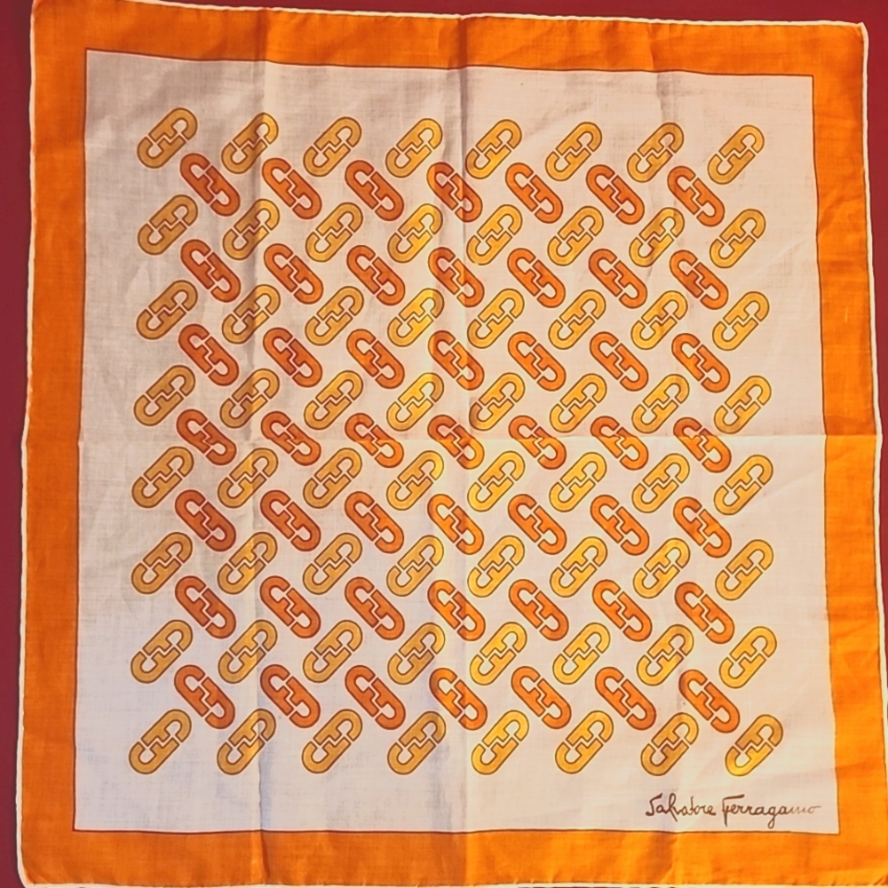 Ferragamo Vintage Logo Print Scarf Square 25"